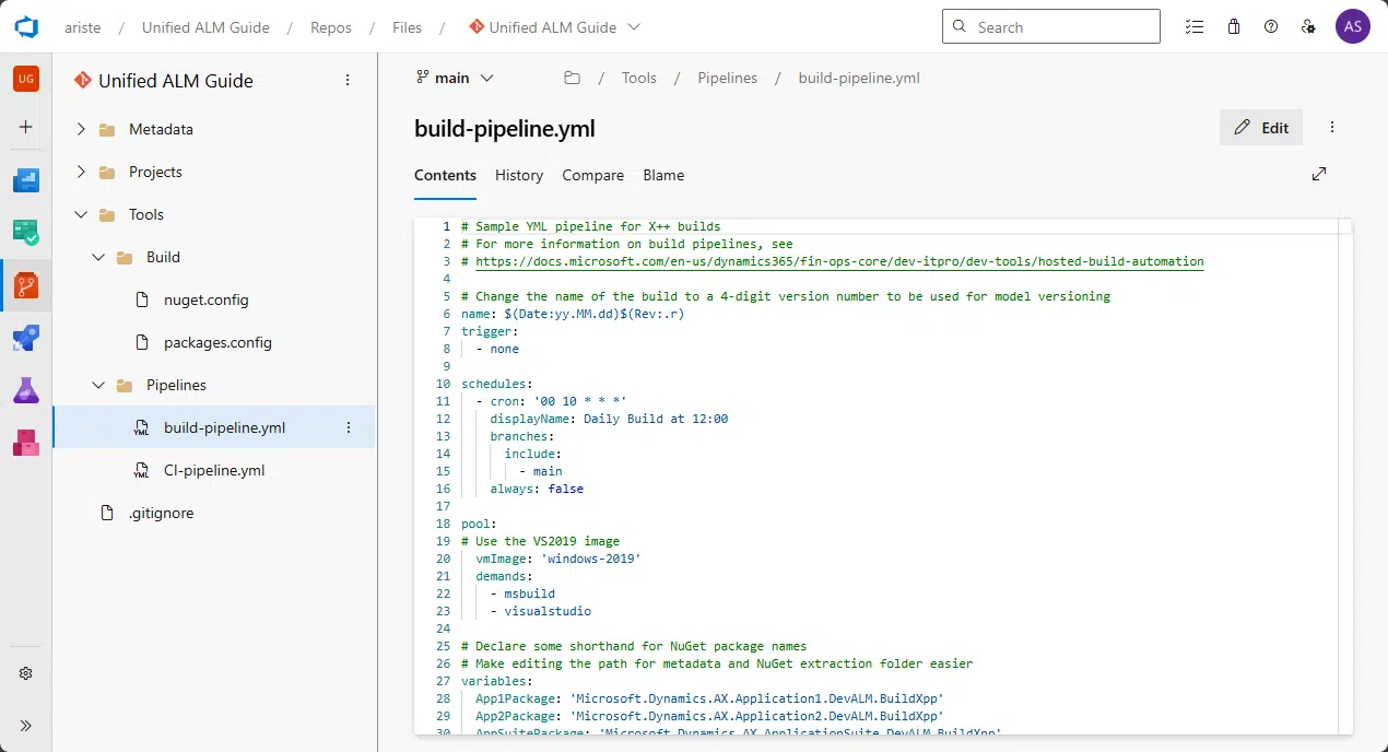 YAML pipeline on Azure DevOps