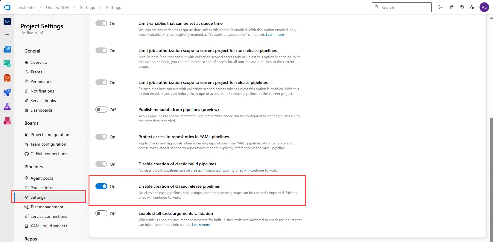 Enable creation of classic release pipelines
