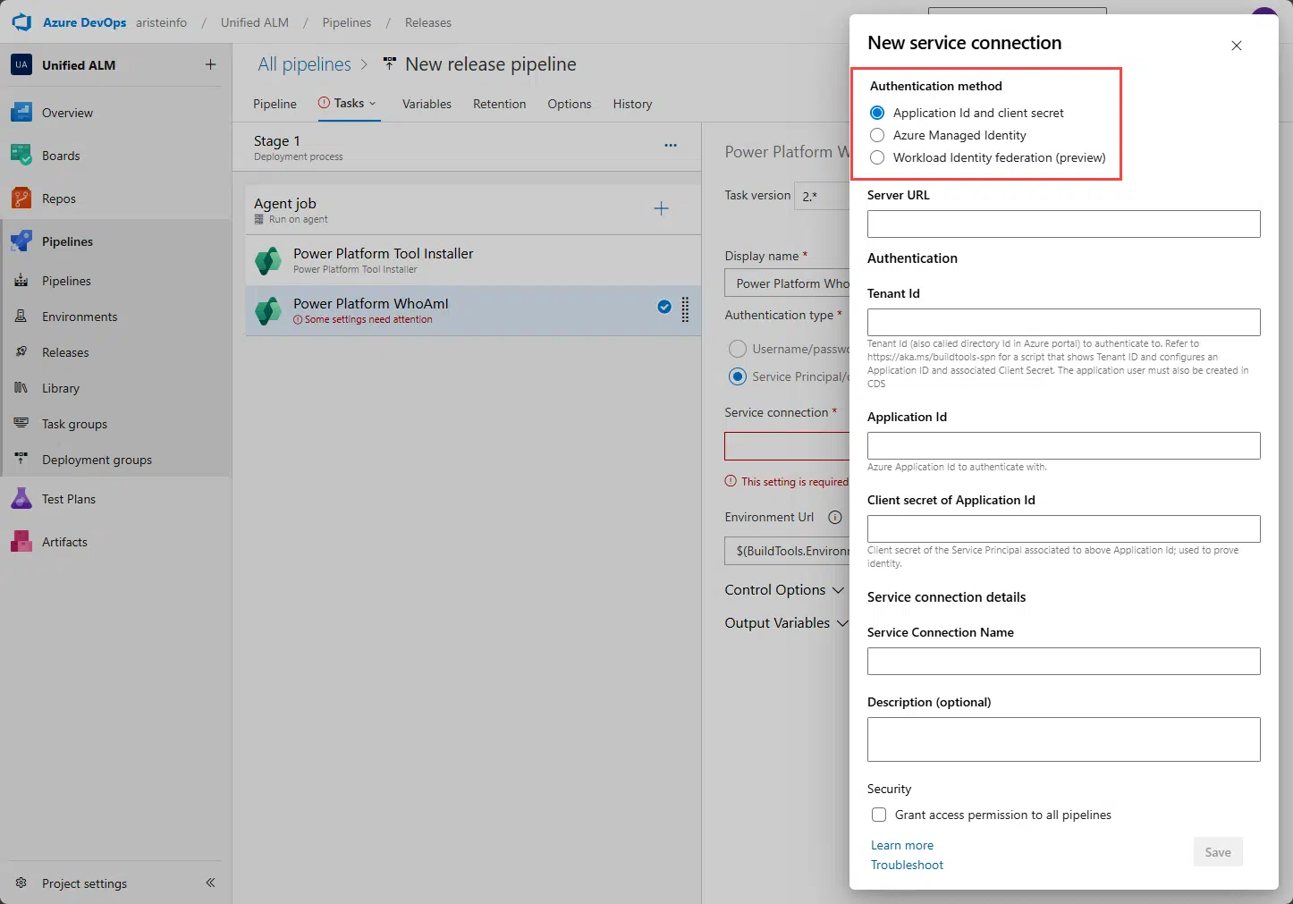 Application Id and secret