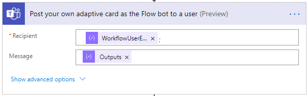 Workflow approvals in Teams using adaptive cards 8