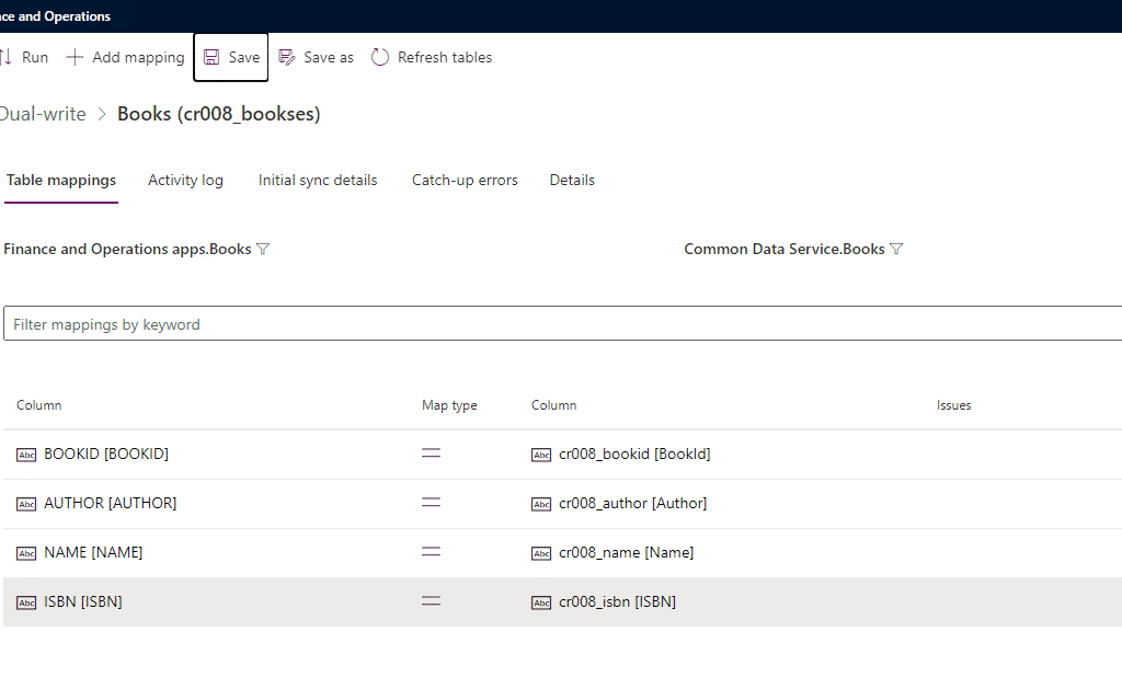 Develop custom Data Entities for Dual-write 6 Dynamics 365 Dual-write field maps