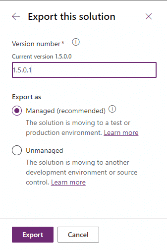 Dual-write table mappings: copy to other environments 11 Export Dataverse solution